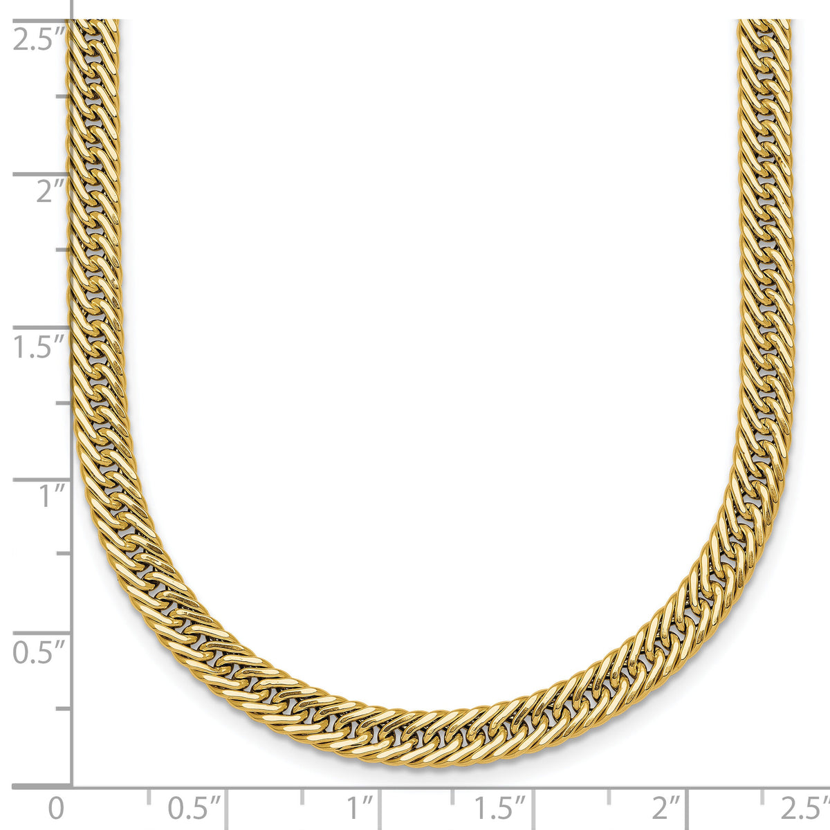 14k Polished 17in Fancy Hollow Link Necklace-SF3208-17