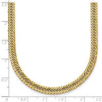 14k Polished 17in Fancy Hollow Link Necklace-SF3208-17