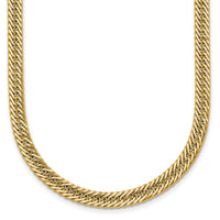 14k Polished 17in Fancy Hollow Link Necklace-SF3208-17