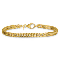 14k Polished 7.5in Fancy Hollow Link Bracelet-SF3208-7.5