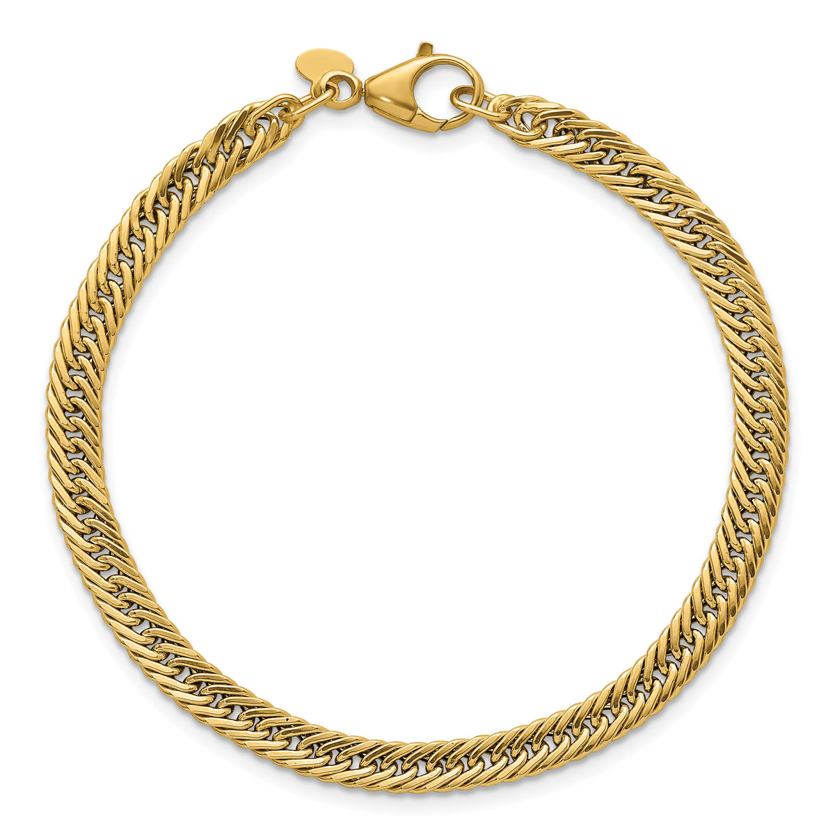 14k Polished 7.5in Fancy Hollow Link Bracelet-SF3208-7.5