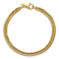 14k Polished 7.5in Fancy Hollow Link Bracelet-SF3208-7.5