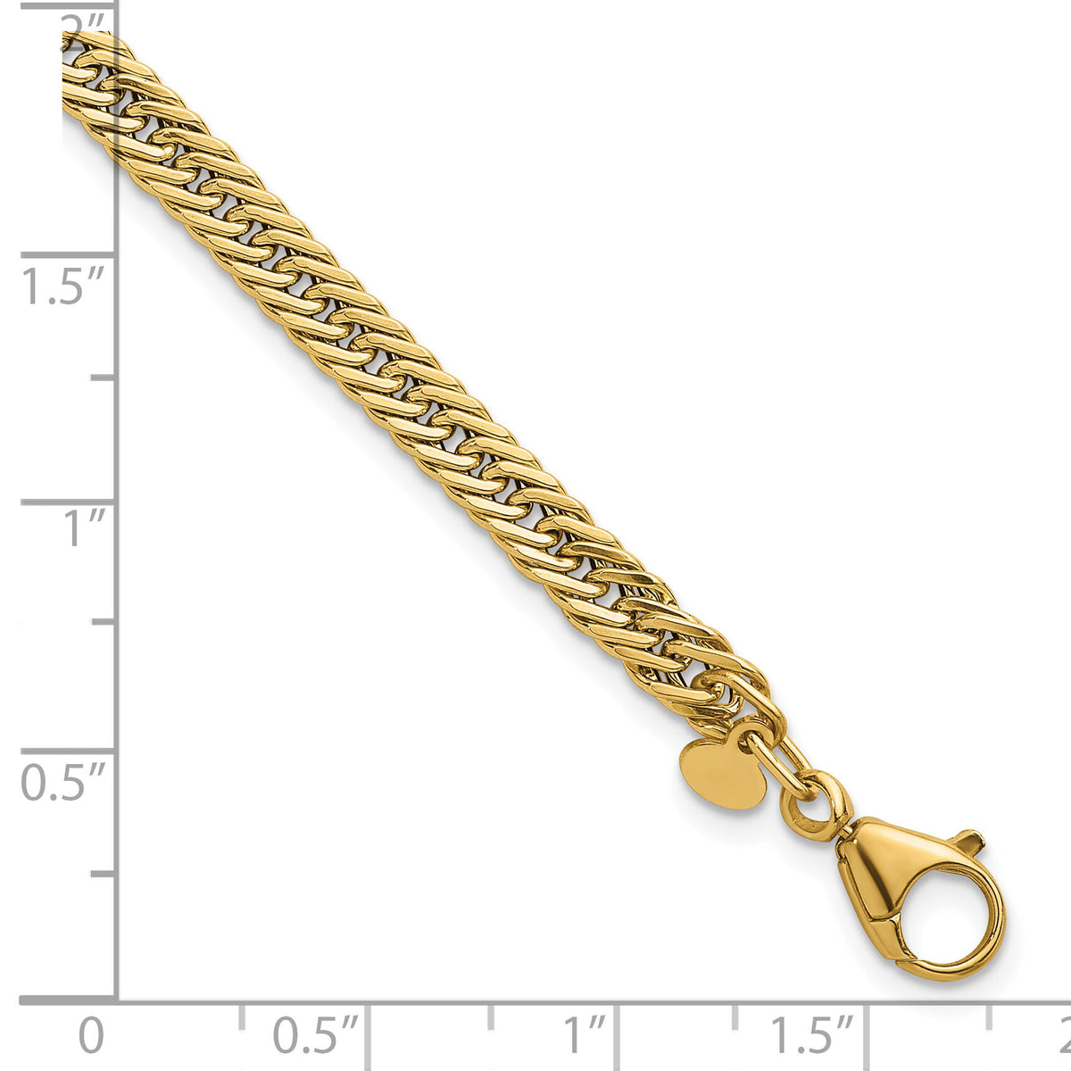 14k Polished 7.5in Fancy Hollow Link Bracelet-SF3208-7.5