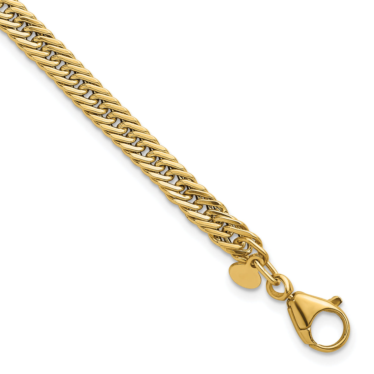 14k Polished 7.5in Fancy Hollow Link Bracelet-SF3208-7.5