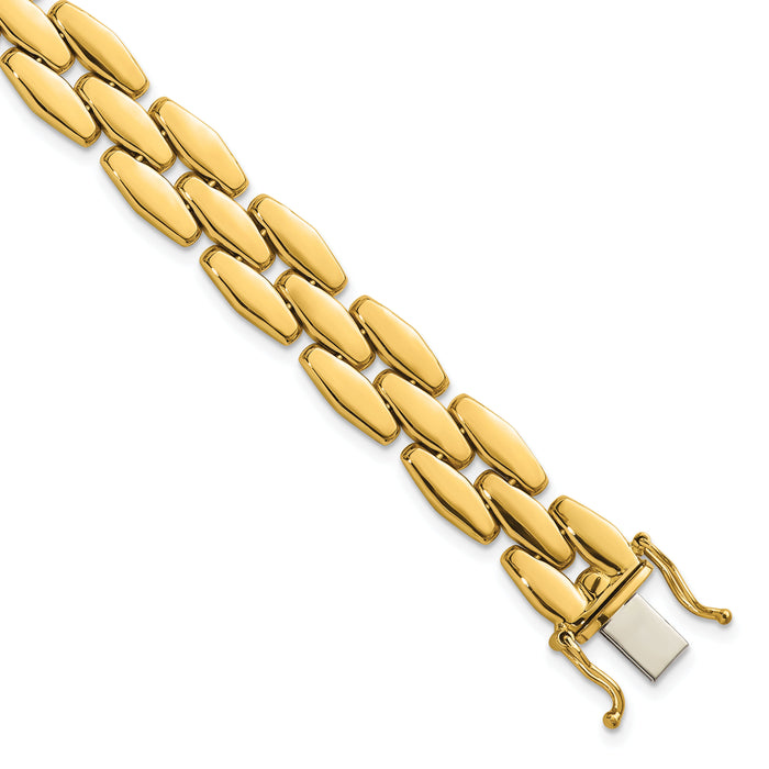 14k Polished Fancy Link Bracelet-SF3211-7.5
