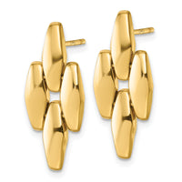 14K Polished Fancy Link Dangle Post Earrings-SF3211E