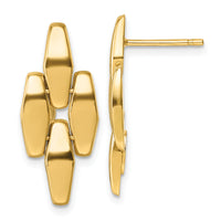 14K Polished Fancy Link Dangle Post Earrings-SF3211E
