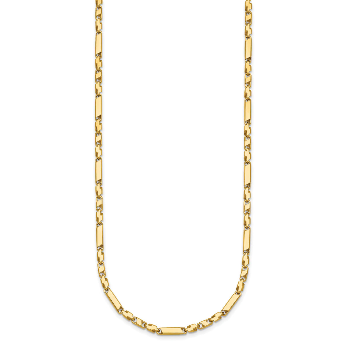 14k Polished Fancy Bar Link 19.75in Necklace-SF3212-19.75