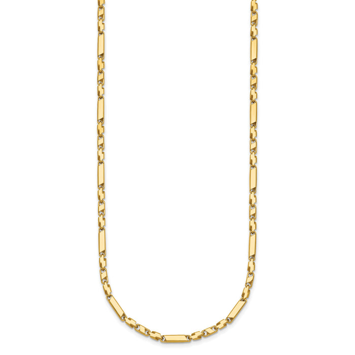 14k Polished Fancy Bar Link 19.75in Necklace-SF3212-19.75