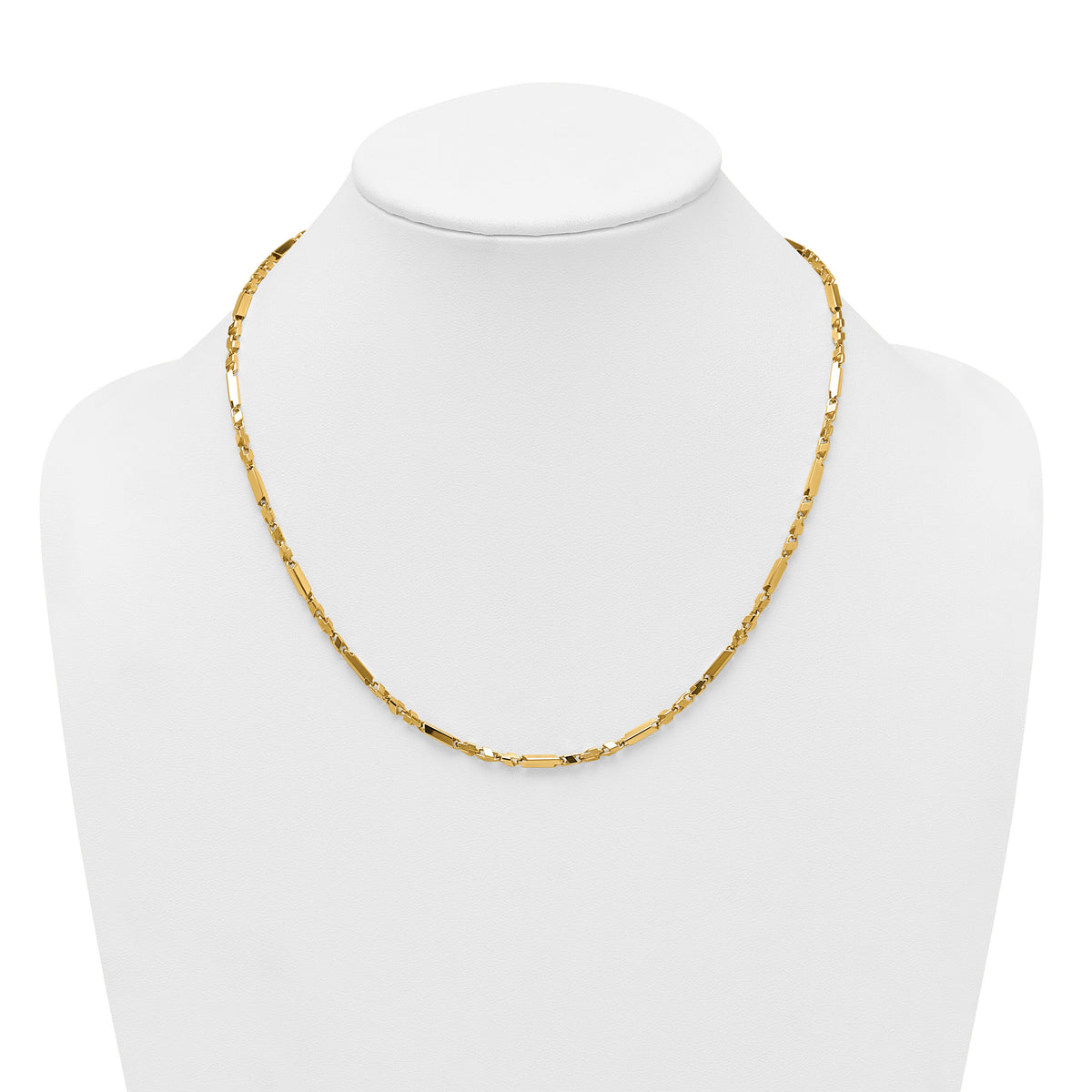 14k Polished Fancy Bar Link 19.75in Necklace-SF3212-19.75