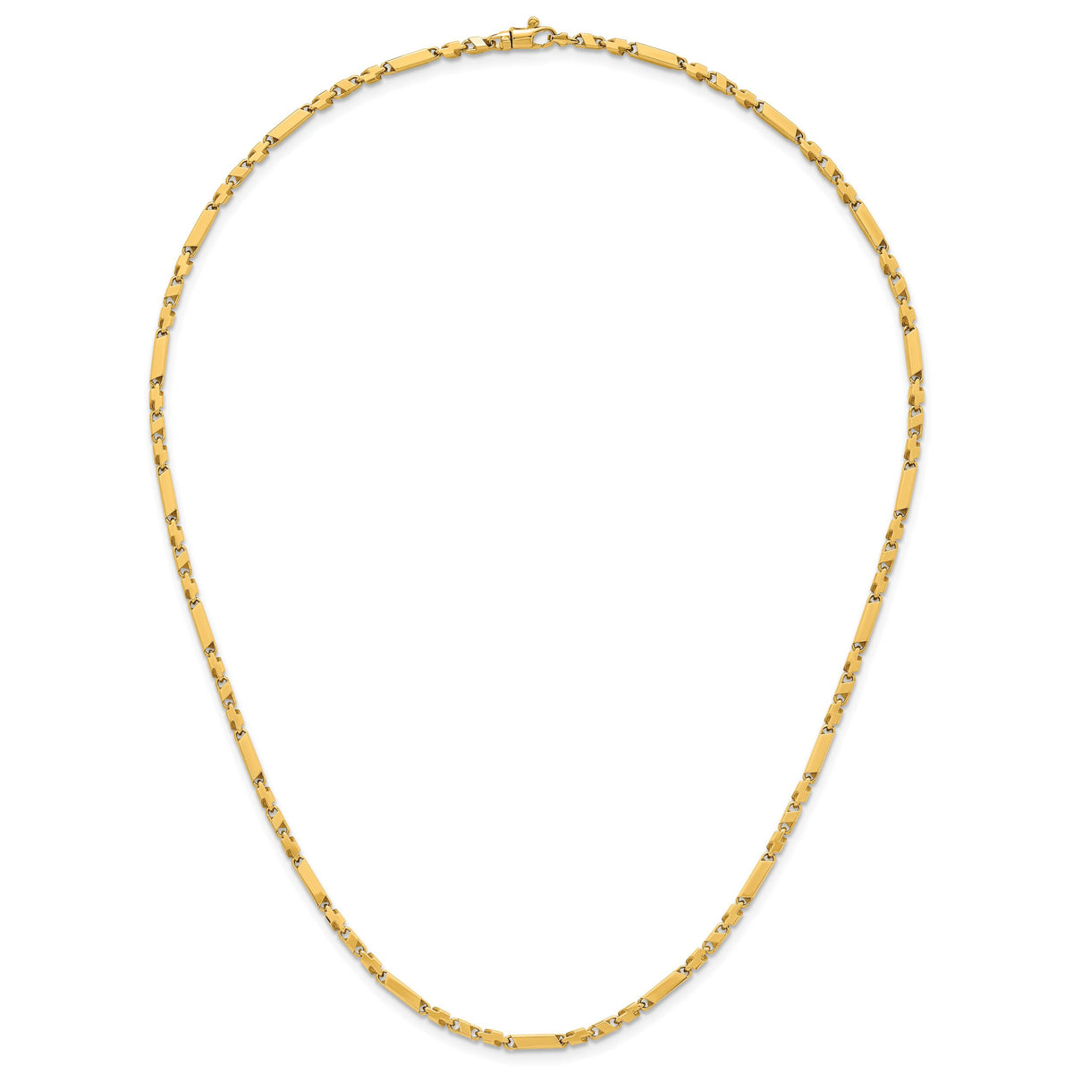 14k Polished Fancy Bar Link 19.75in Necklace-SF3212-19.75