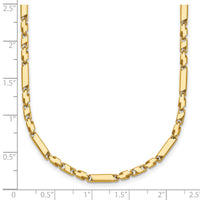 14k Polished Fancy Bar Link 19.75in Necklace-SF3212-19.75