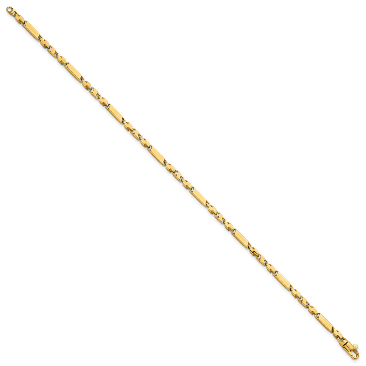 14k Polished Fancy Bar Link 8in Bracelet-SF3212-8.25