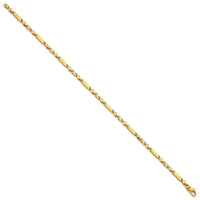 14k Polished Fancy Bar Link 8in Bracelet-SF3212-8.25