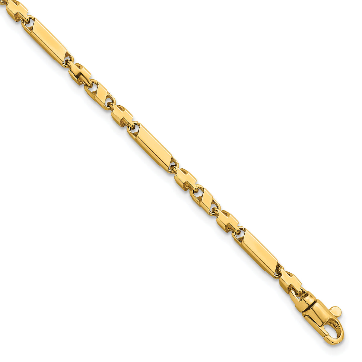 14k Polished Fancy Bar Link 8in Bracelet-SF3212-8.25