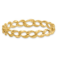 14k Brushed and Polished Fancy Link 9mm Bracelet-SF3219-7