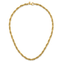 14k Polished And Textured Flat Rope Chain 18.25in Necklace-SF3220-18.25