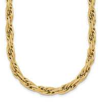 14k Polished And Textured Flat Rope Chain 18.25in Necklace-SF3220-18.25