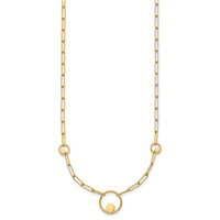 14k Polished Paper Clip Link Circles 16.75in Necklace-SF3222-16.75