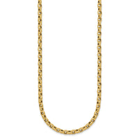 14k Polished 17.25in Fancy Textured Open Link Necklace-SF3223-17.25