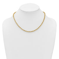 14k Polished 17.25in Fancy Textured Open Link Necklace-SF3223-17.25