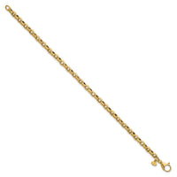 14k Polished 7.75in Fancy Textured Open Link Bracelet-SF3223-7.75