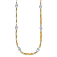 14k Two-tone Polished Fancy Chain 6.5mm Necklace-SF3225-18