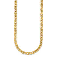 14k Polished And Brushed Chain 6.75mm Necklace-SF3229-18