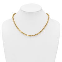 14k Polished And Brushed Chain 6.75mm Necklace-SF3229-18