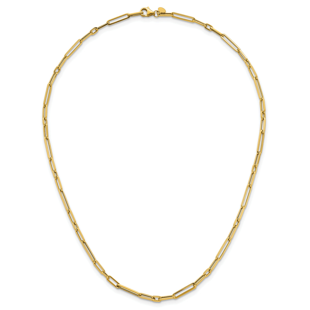 14k Polished 17in Paperclip Link Necklace-SF3230-17