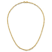 14k Polished 17in Paperclip Link Necklace-SF3230-17