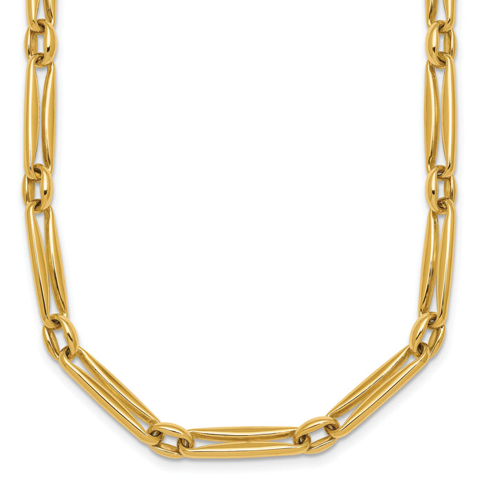 14k Polished Fancy Long Link 5mm Necklace-SF3231-18