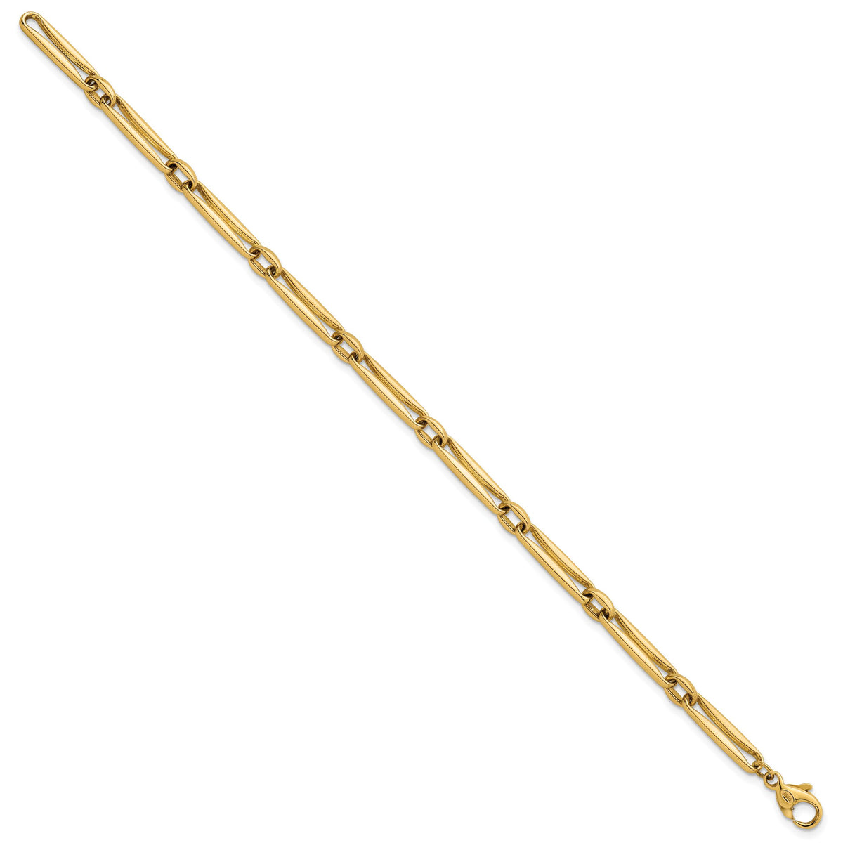 14k Polished Fancy Long Link 5mm Bracelet-SF3231-7.5