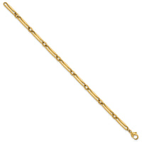 14k Polished Fancy Long Link 5mm Bracelet-SF3231-7.5