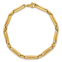 14k Polished Fancy Long Link 5mm Bracelet-SF3231-7.5