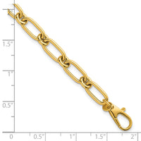 14k Polished Oval and Circle Link 7.5in Bracelet-SF3233-7.5