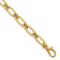 14k Polished Oval and Circle Link 7.5in Bracelet-SF3233-7.5
