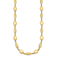 14k Polished And Brushed Fancy Link 7.5mm Necklace-SF3239-18