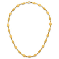 14k Polished And Brushed Fancy Link 7.5mm Necklace-SF3239-18