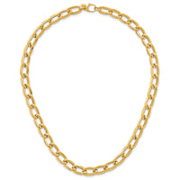 14k Polished And Textured Long Curb 18in Necklace-SF3240-18