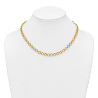 14k Polished Fancy Circle Link 8mm Necklace-SF3243-18