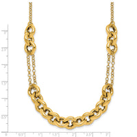 14k Polished 18in Fancy Multi Link Chain Necklace-SF3244-18