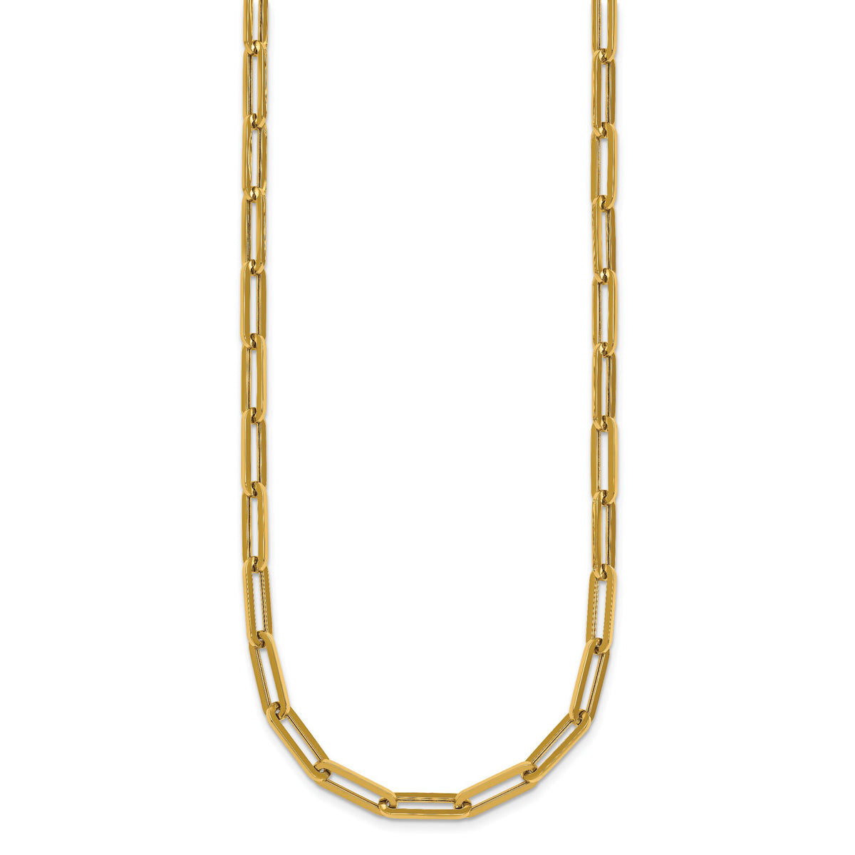 14k Polished 18in Paperclip Link Necklace-SF3249-18
