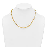 14k Polished 18in Paperclip Link Necklace-SF3249-18