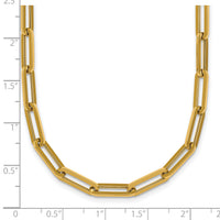 14k Polished 18in Paperclip Link Necklace-SF3249-18