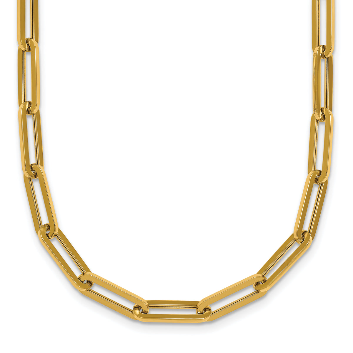 14k Polished 18in Paperclip Link Necklace-SF3249-18