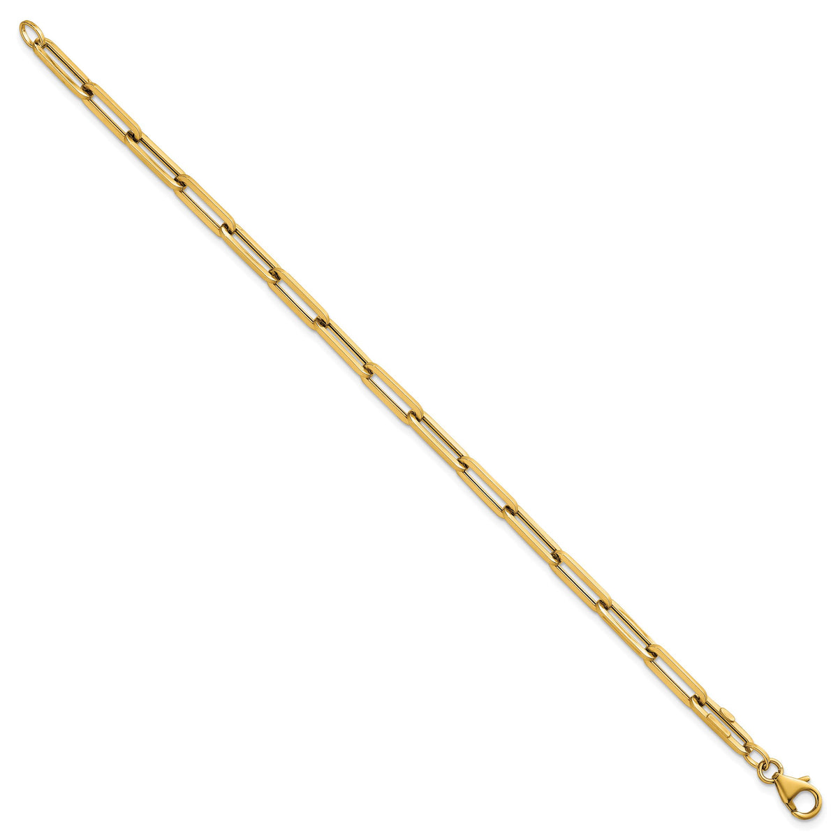 14k Polished 7.5in Paperclip Link Bracelet-SF3249-7.5