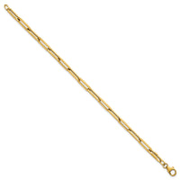 14k Polished 7.5in Paperclip Link Bracelet-SF3249-7.5