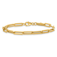 14k Polished 7.5in Paperclip Link Bracelet-SF3249-7.5