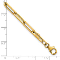 14k Polished 7.5in Paperclip Link Bracelet-SF3249-7.5